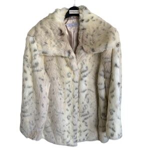 🆕 Pamela McCoy Faux Fur Winter Coat Leopard Print